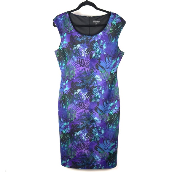 Connected Apparel Women's Mult-Color Floral Sleeveless Sheath Dress - Picture 1 of 5